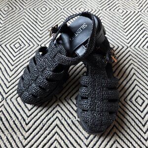 Silent D by Anthropologie "Freda" Black Platform Sandals, EU Size 41 (~10.5)